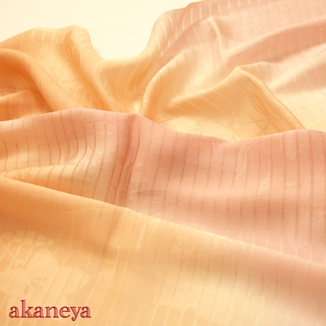 夏の帯揚げ　正絹　絽　お買い得　うすピンク