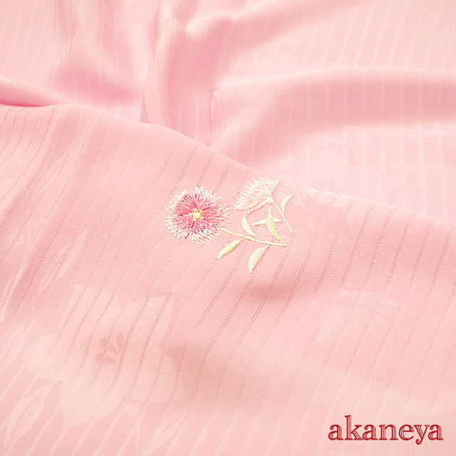 夏　帯揚げ　正絹　絽　ピンク