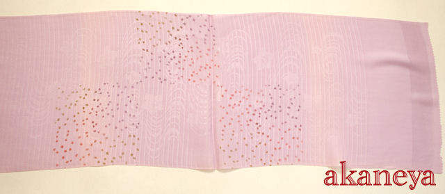 夏　帯揚げ　正絹　絽　紫