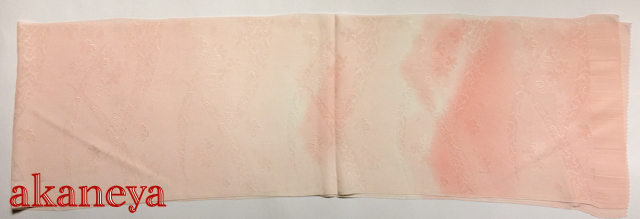 夏の帯揚げ　薄いピンク