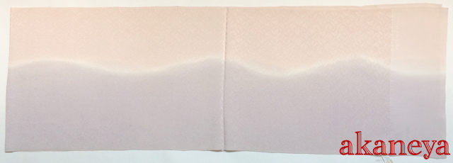 帯揚げ　正絹　染め分け　淡いピンク　淡い紫