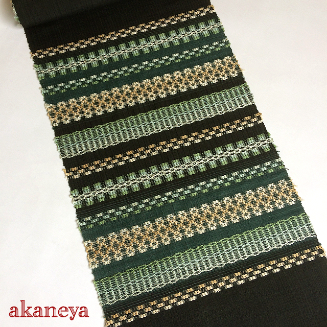 名古屋帯　九寸帯　白たか織