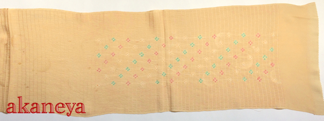 夏の帯揚げ　暖色系　黄色オレンジ系