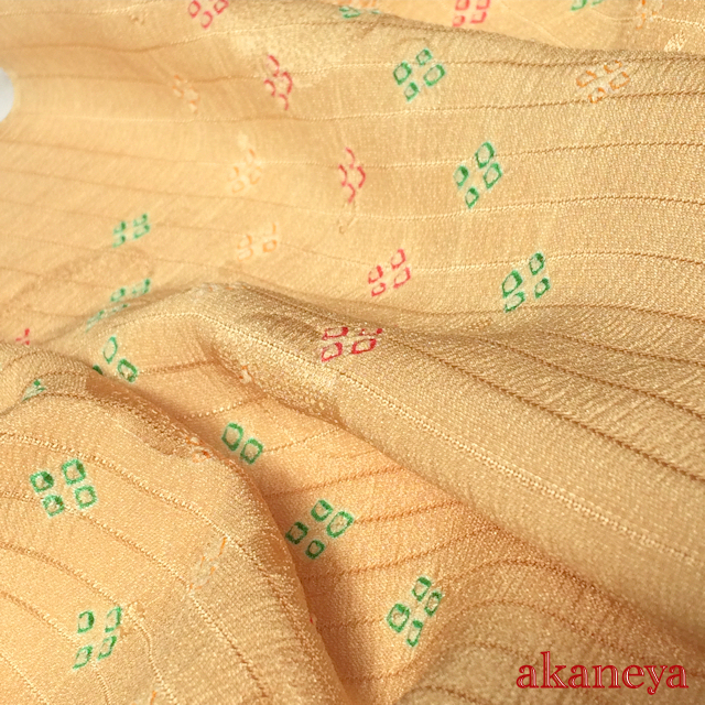 夏の帯揚げ　暖色系　黄色オレンジ系