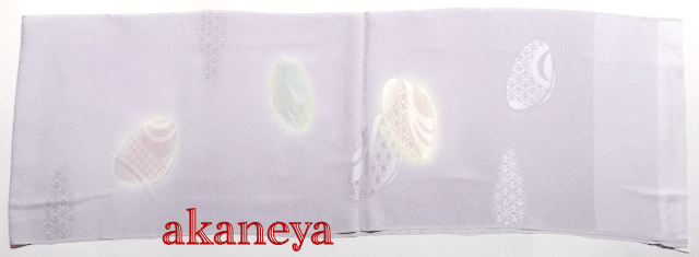 帯揚げ　正絹　礼装用　薄い青紫色　貝