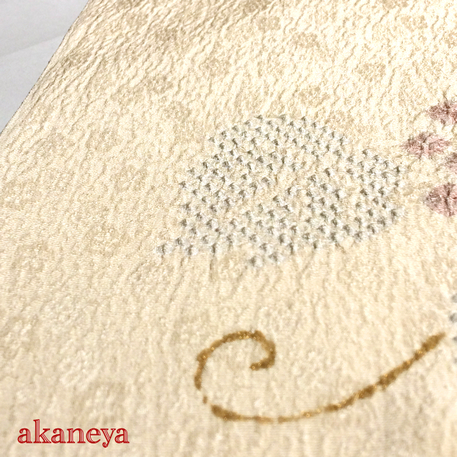 帯揚げ　正絹　葡萄　絞り