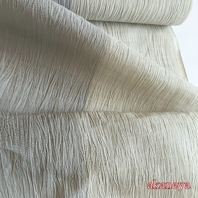 本場小千谷ちぢみ　小千谷縮　ちぢみ　グレー　くすみ系