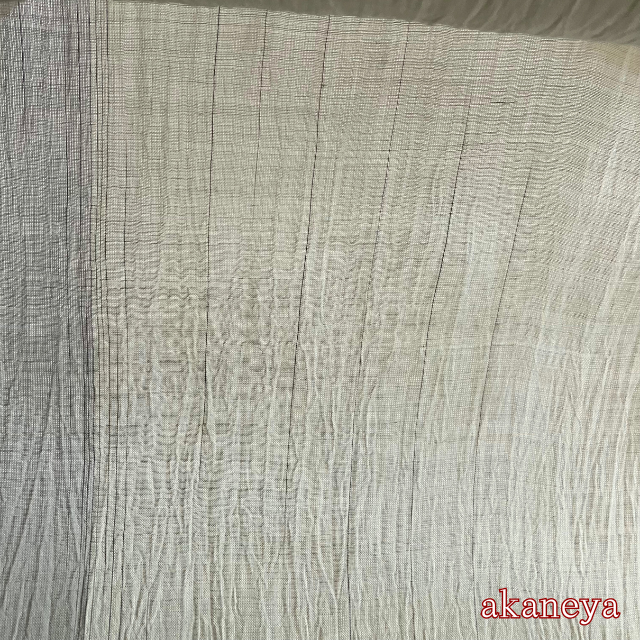 本場小千谷ちぢみ　小千谷縮　ちぢみ　グレー　くすみ系
