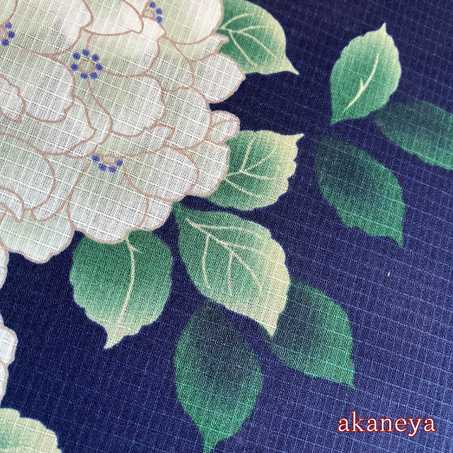 浴衣　反物　綿紅梅　綿100％　花