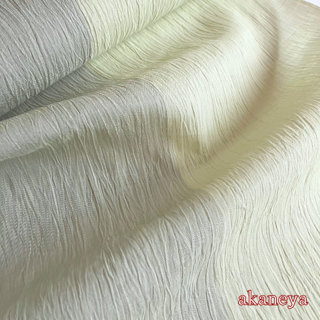 本場小千谷ちぢみ　小千谷縮　ちぢみ　薄緑　くすみ系