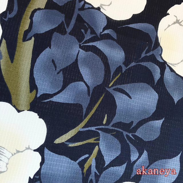 浴衣　反物　綿100％　芸艸堂　UNSODO　綿紅梅　椿　つばき