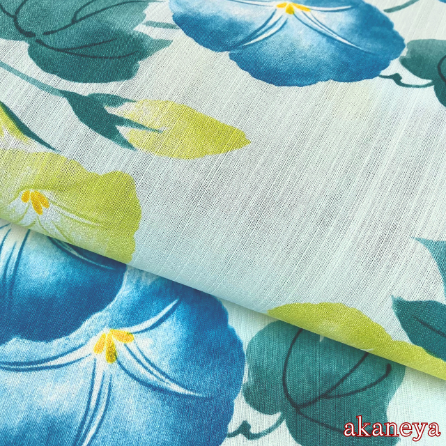 浴衣 反物 綿100% IKS COLLECTION 朝顔 あさがお