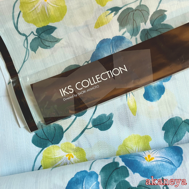浴衣　反物　綿100％　IKS COLLECTION　朝顔　あさがお