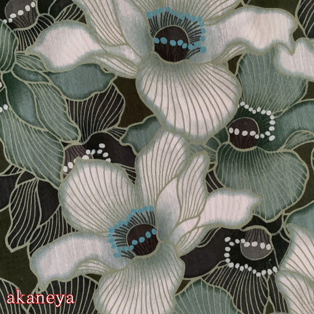 浴衣　ゆかた　反物　綿麻　知多木綿