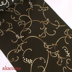 高級小紋　日本の絹　黒