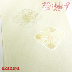 帯揚げ　正絹　礼装用　堰出し友禅　淡い緑