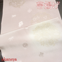 帯揚げ　正絹　礼装用　薄色　紫　ピンク