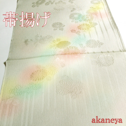 帯揚げ　正絹　グレー