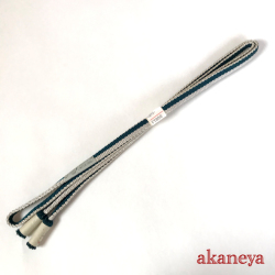帯締め　〆　深緑　グレー