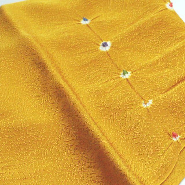 帯揚げ　とび絞り　小紋紬おしゃれ着用